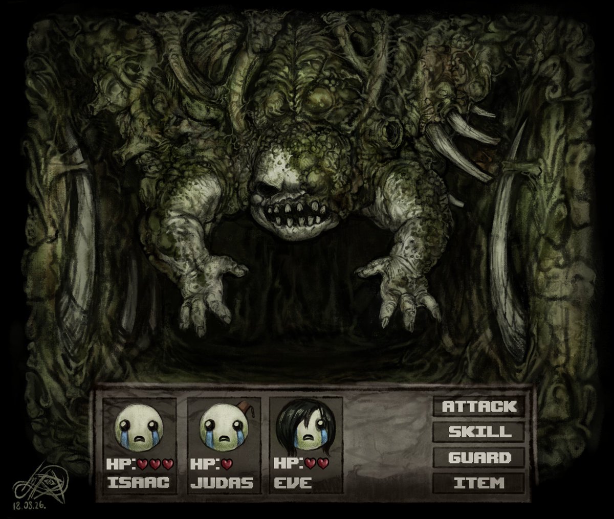 corpse_juice's tweet photo. rpg maker tboi #tboi https://t.co/drfnBzcyrW