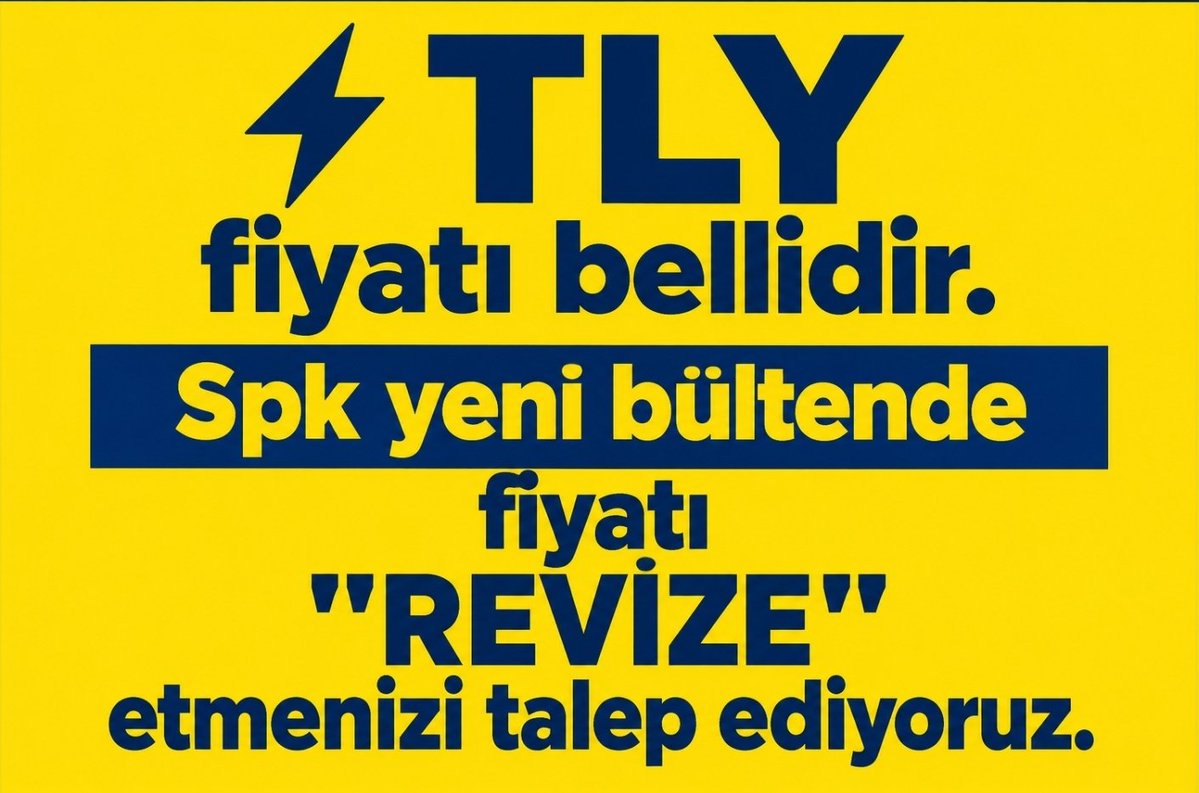 Kusadasi1907's tweet photo. ⚡#TLY fiyatı bellidir.

⚡@spkgovtr yeni bültende fiyatı ''REVİZE'' etmenizi talep ediyoruz.

#TLYRevize 

#TLYfiyatAcıklansın

#PBLKhemenöde

 @spkgovtr @HMBakanligi @memetsimsek @iletisim @_cevdetyilmaz @oktay_saral @adalet_bakanlik @abakingurlek https://t.co/ZP3ONFGbTQ
