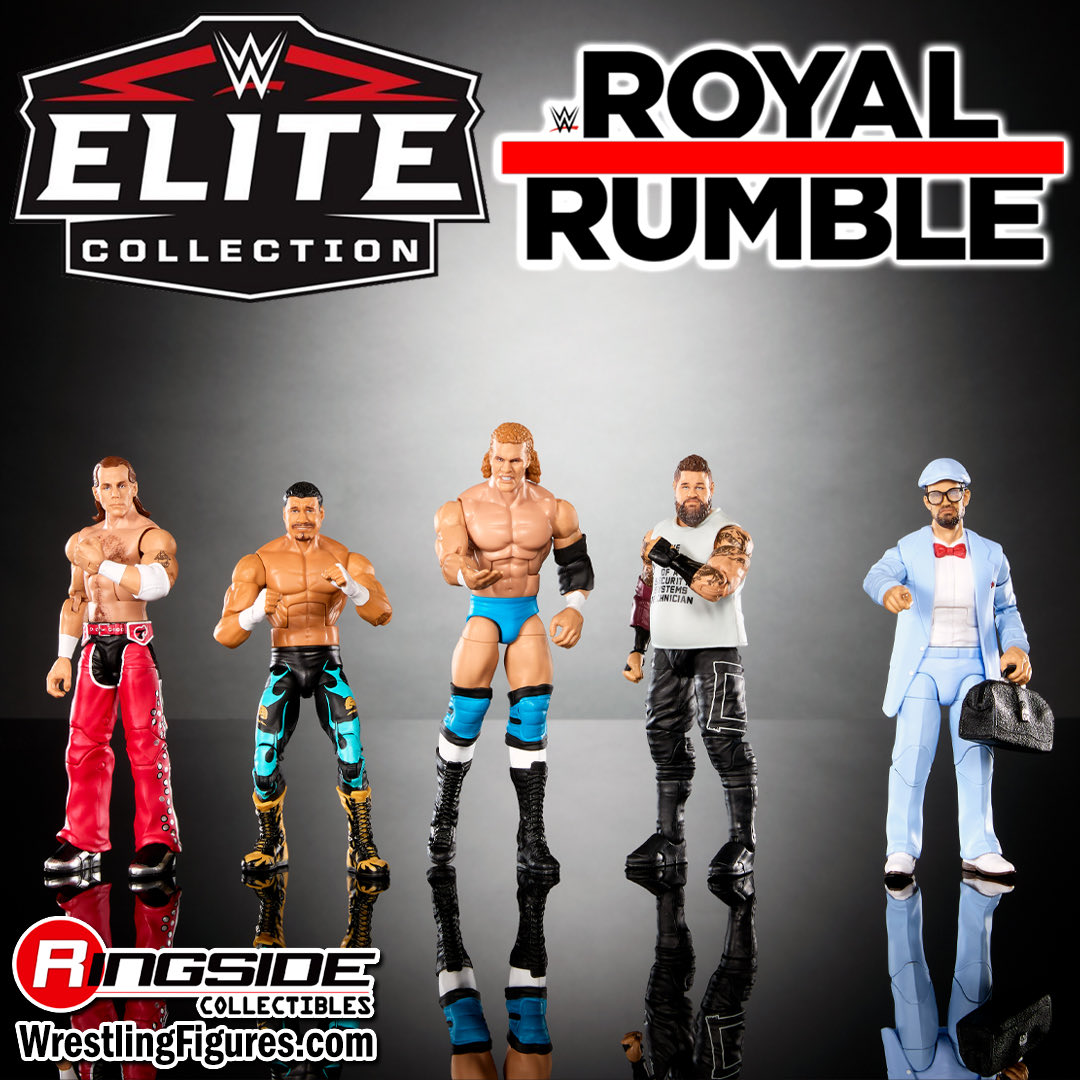 RingsideC's tweet photo. Mattel WWE Royal Rumble 2027 Elites are NEW IN STOCK!

Featuring Kevin Owens, Shawn Michaels, Eddie Guerrero & Sid Justice

Collect all 4 figures to complete a Build-a-Figure of Harvey Wippleman

Shop Now ➡️ https://t.co/R4D1MNPKDM

#RingsideCollectibles #KevinOwens #ShawnMichaels #EddieGuerrero #SidJustice