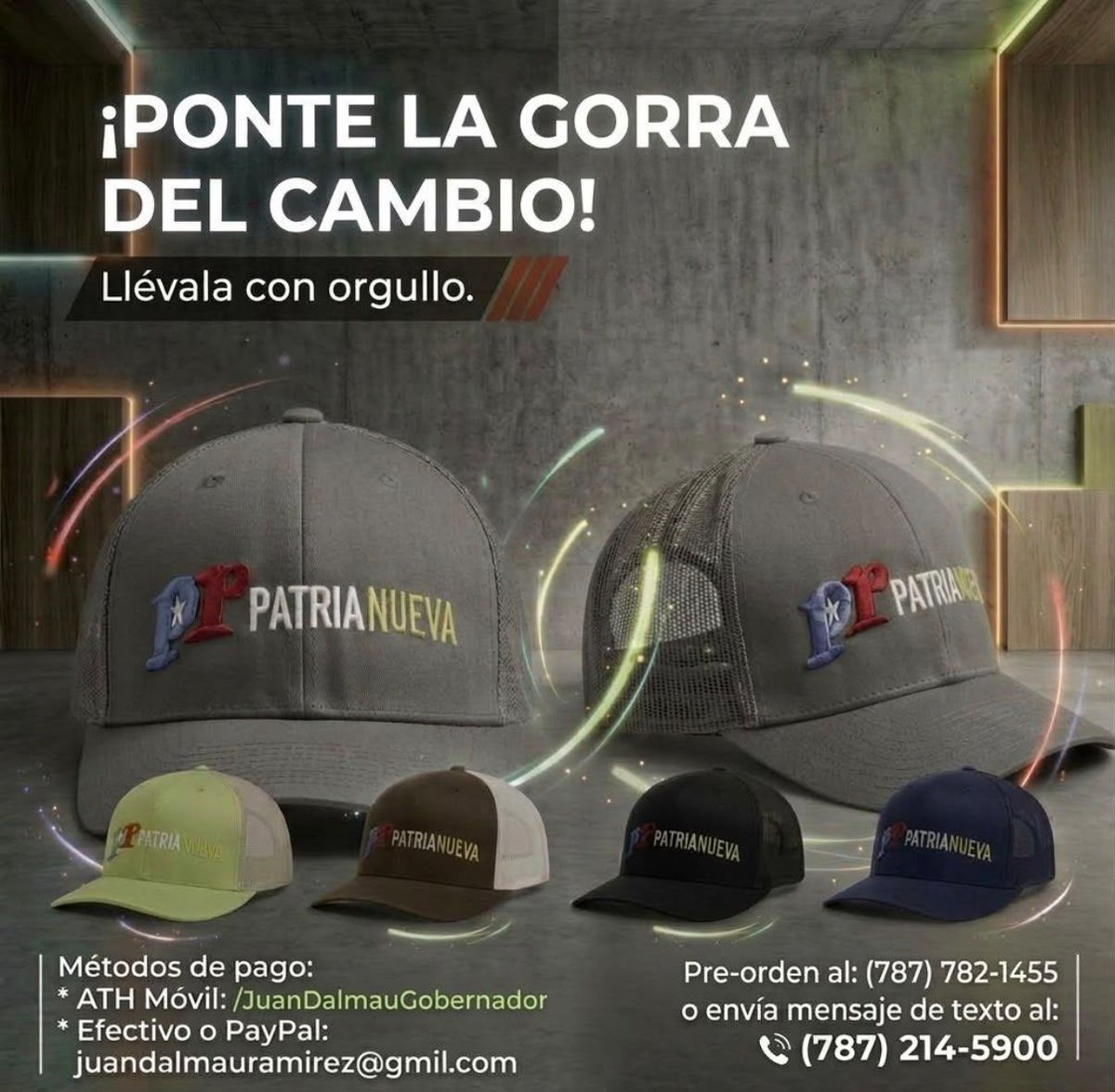 juandalmauPR's tweet photo. Reserva la tuya. 🇵🇷 Cinco colores, un solo mensaje. Ordena la tuya: escríbenos al (787) 214-5900. Pago por ATH Móvil al negocio/JuanDalmauGobernador, PayPal o efectivo. https://t.co/MppO9DGDca