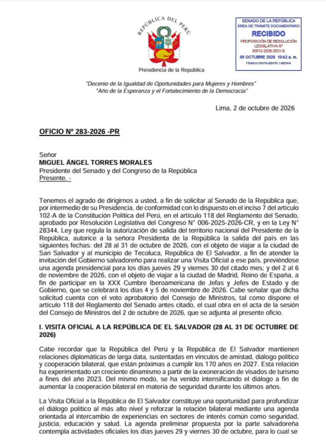 cviguria's tweet photo. LOOO UUUUULTIMOOOO (pero si lo vieron en otro lado, este fue primero, eh...). 

KEIKO WORLD TOUR 2026
La presidenta Fujimori presenta solicitud a la cámara de Senadores para salir del país para del 28 de octubre hasta el 6 de noviembre para viajar a El Salvador y España. https://t.co/7Ey5LGAaq0