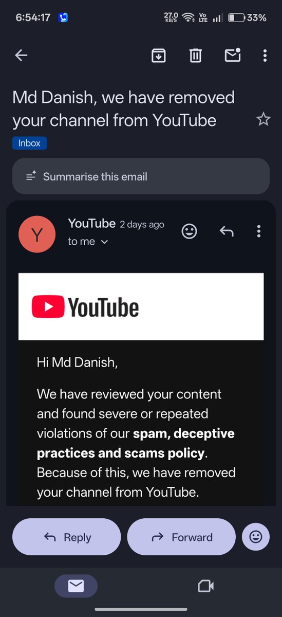 MdDanishapot's tweet photo. @TeamYouTube @YouTubeindia Please review and restore my channel. If any specific video violates policies, feel free to delete or block it from your end and return my channel to me. I promise to change my content category completely and work hard.
https://t.co/hcUHhyT7BJ https://t.co/5BH9gXQovw