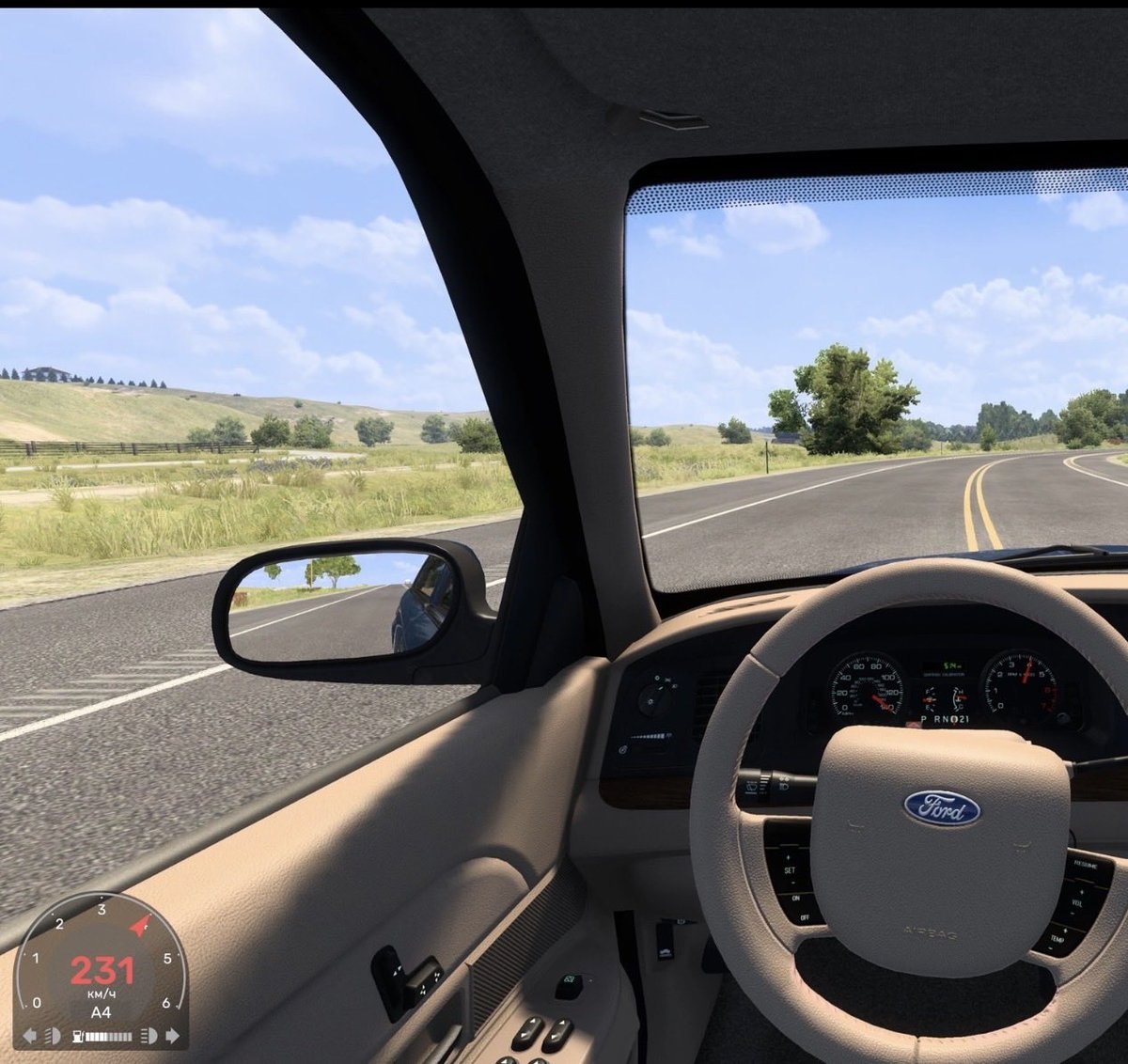 SSemikhov's tweet photo. Today I tried to hit the top speed in a Ford Crown—231 km/h—on the roads of Nebraska.

#ATS #RoadTrip #FordCrown https://t.co/uuKzxMKgvj