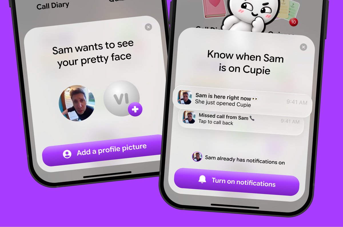 niclasillg's tweet photo. Free sauce for builders 👇

We took push opt-in from 30% to 80% with one design strategy:

Don't just ask your users for permission plainly.

Show them their loved ones already do it and let them feel guilty for not having it yet.

Works like magic ✨ https://t.co/Kicpwn2zHF