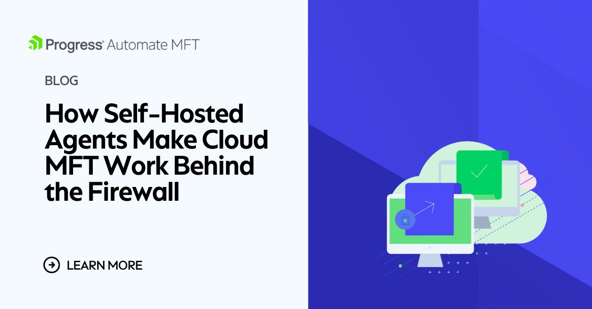 ProgressFT's tweet photo. The smartest cloud MFT deployments don't force private data onto a cloud execution path. 🧠 
 
Learn why agent placement matters &amp; how self-hosted agents change the equation.

Read the full blog by @adbertram: https://t.co/6XAK2Zqz0G https://t.co/ulKFqCnV1e