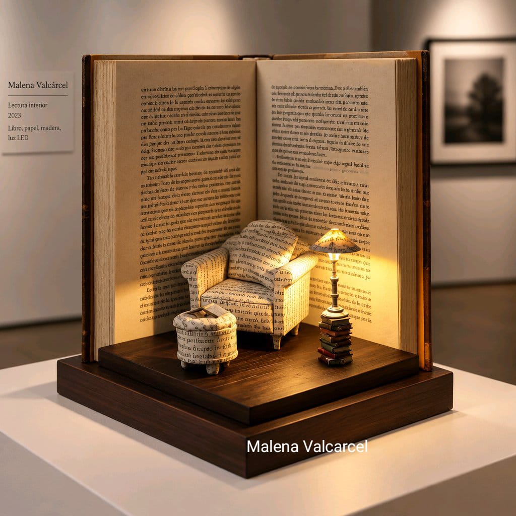 MalenaValcarcel's tweet photo. Handmade Paper Sculpture Book Nook Diorama with LED Light
https://t.co/VDDcie07gW https://t.co/9a16MxS36l