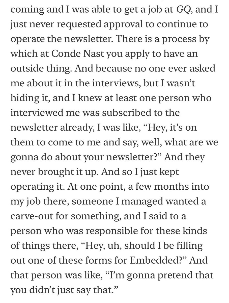catucci's tweet photo. Kate Lindsay and I explain why we never partnered with The Atlantic on Embedded and why GQ let me keep it when they hired me

https://t.co/SgDRe6BKS5 https://t.co/KtELSudadB