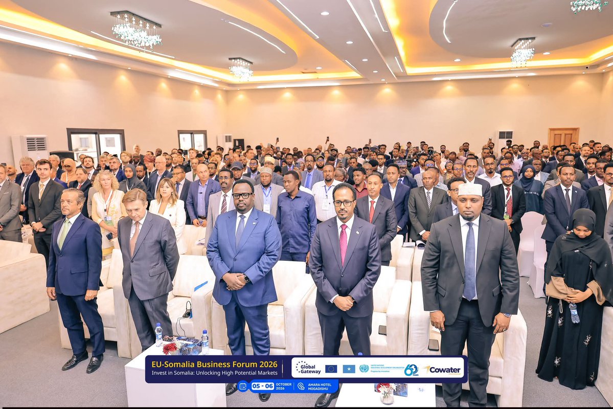 mocisom's tweet photo. @SalahJama @AmbGamal @EU_in_Somalia 2/3. The Forum brought together government, businesses, diplomats, investors and partners to explore Somalia’s trade and investment potential. 

Somali products &amp; opportunities were showcased across priority sectors, connecting Somali enterprises with over 40 European companies. https://t.co/9QRfKavCm3