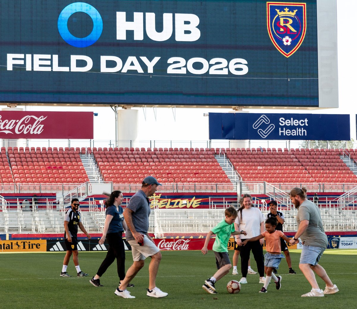 RSLcommunity's tweet photo. Soccer fun in the sun with Aiden and Kobi at the HUB International soccer clinic ☀️⚽️ https://t.co/itB5ZEZHCQ