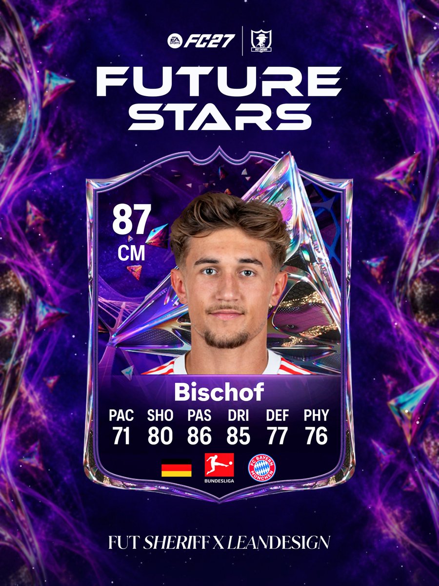 FutSheriff's tweet photo. 🚨Bischof 🇩🇪 is coming as FUTURE STARS PLAYER SOON! 🔥⭐️

STATS ARE PREDICTION 👀 #FC27 https://t.co/FN2CNfniUN