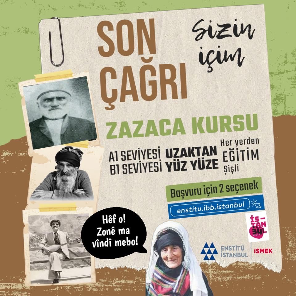 canmutlu1978's tweet photo. Zazaca Kursu (Son) Duyurusu  
Çok daha fazla insanımıza ulaşması ve dilsel-kültürel sorumluluk adına  (Zazaca konusunda duyarlılığı olanlar tarafından) paylaşılması umulur. https://t.co/NSZu8peYB9