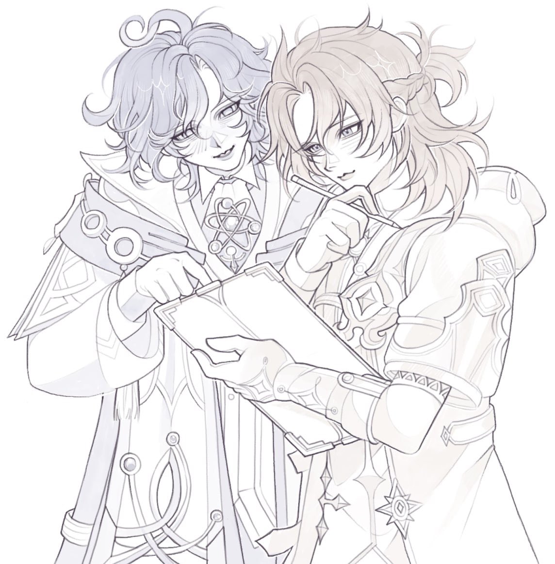 flurann's tweet photo. genius x genius dynamic #mitya #albedo https://t.co/CKJ9hJwiD8