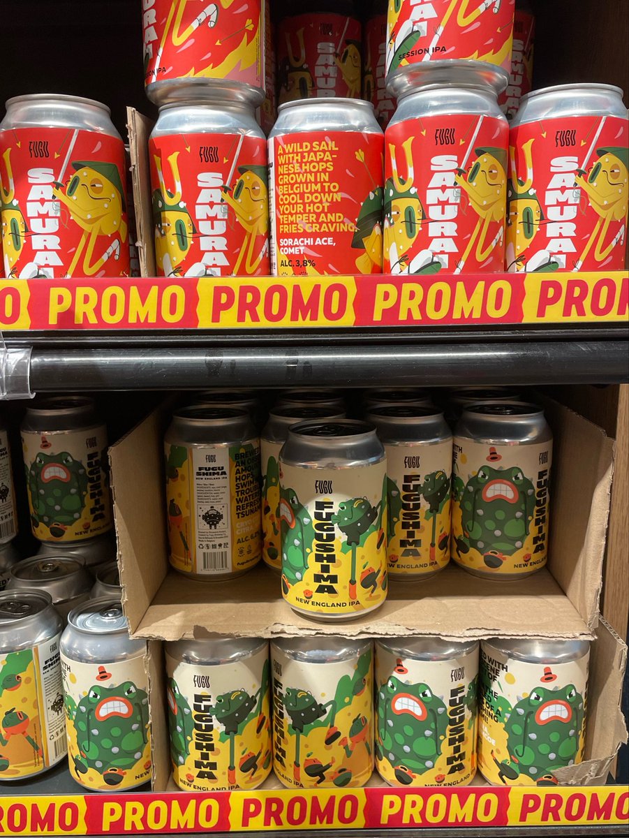 menma4472's tweet photo. 某スーパーでみかけたビール

SAMURAI←わかるよ、外国の商品開発って商品名にサムライとかニンジャ使うの好きだもんね

FUGUSHIMA←🐡...？福島？フグシマ？ https://t.co/SHYnB9tksU