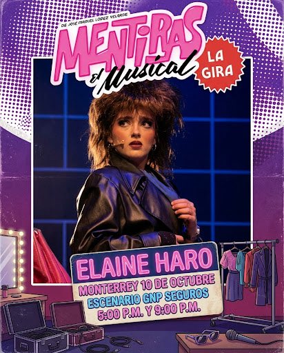EsposaViral's tweet photo. Este sábado llega #Yurilaine a Monterrey con @Oficialmentiras “La Gira” en dos funciones⚡️💙
@ElaineHaroMusic
#ElaineHaro #MentirasElMusical https://t.co/b6Pqp4ZmjJ