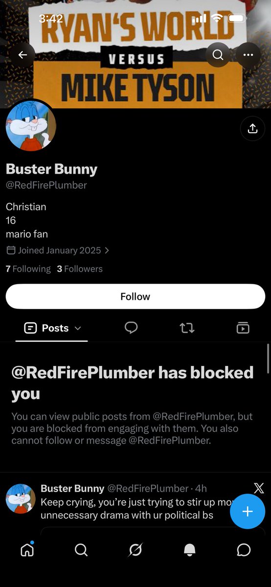 BreakJawed's tweet photo. @AliTheChaser115 @RedFirePlumber This dumbass blocked me LMAO https://t.co/hyCBnK6qCn
