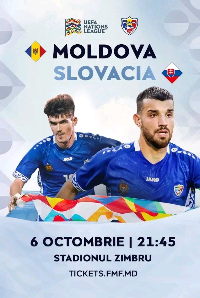 andreiicebanu's tweet photo. Mâine avem meci cu Slovacia 🇲🇩⚽ Hai Moldova! Sper să vedem un meci bun #Moldova #Fotbal https://t.co/5ls7P3T9qi