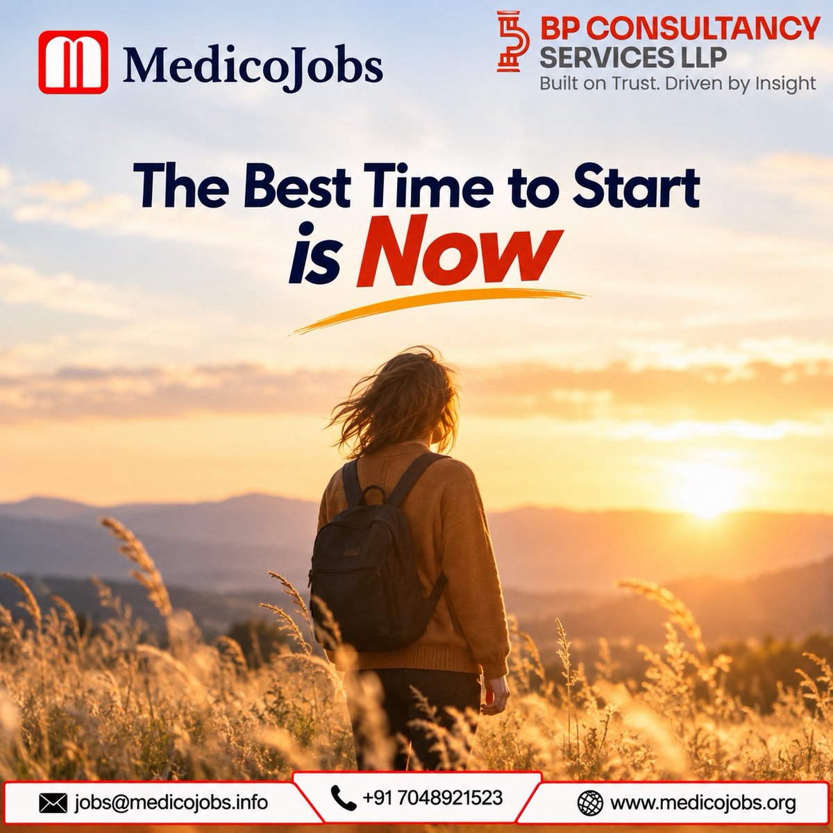 vinay_vt's tweet photo. ✨ The Best Time to Start Is NOW.
Don’t wait for the perfect moment—take the first step toward your goals, career and success today. 🚀
MEDICOJOBS™ | BP Consultancy Services LLP
#StartNow #Motivation #CareerGrowth #Success #Inspiration #MedicoJobs https://t.co/YNDnFU5Nnr