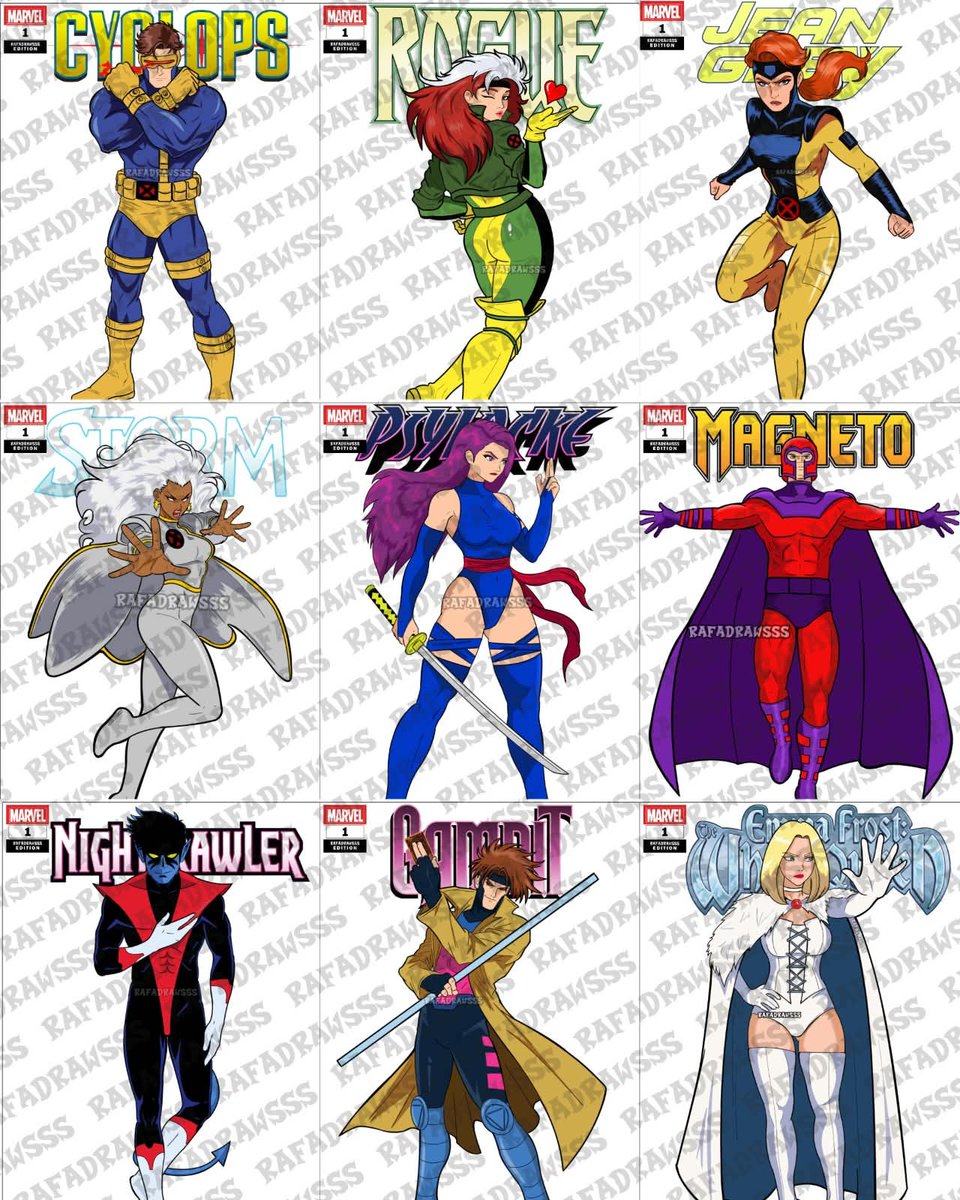 rafadrawsss's tweet photo. A little sneak peek of the prints coming to Patreon! Once I finish all the characters (maybe about 3 more), they’ll be uploaded monthly as rewards. Thanks everyone for the support! :3

#xmen #xmencomics #psylocke #Magik https://t.co/38LK2UdEkv