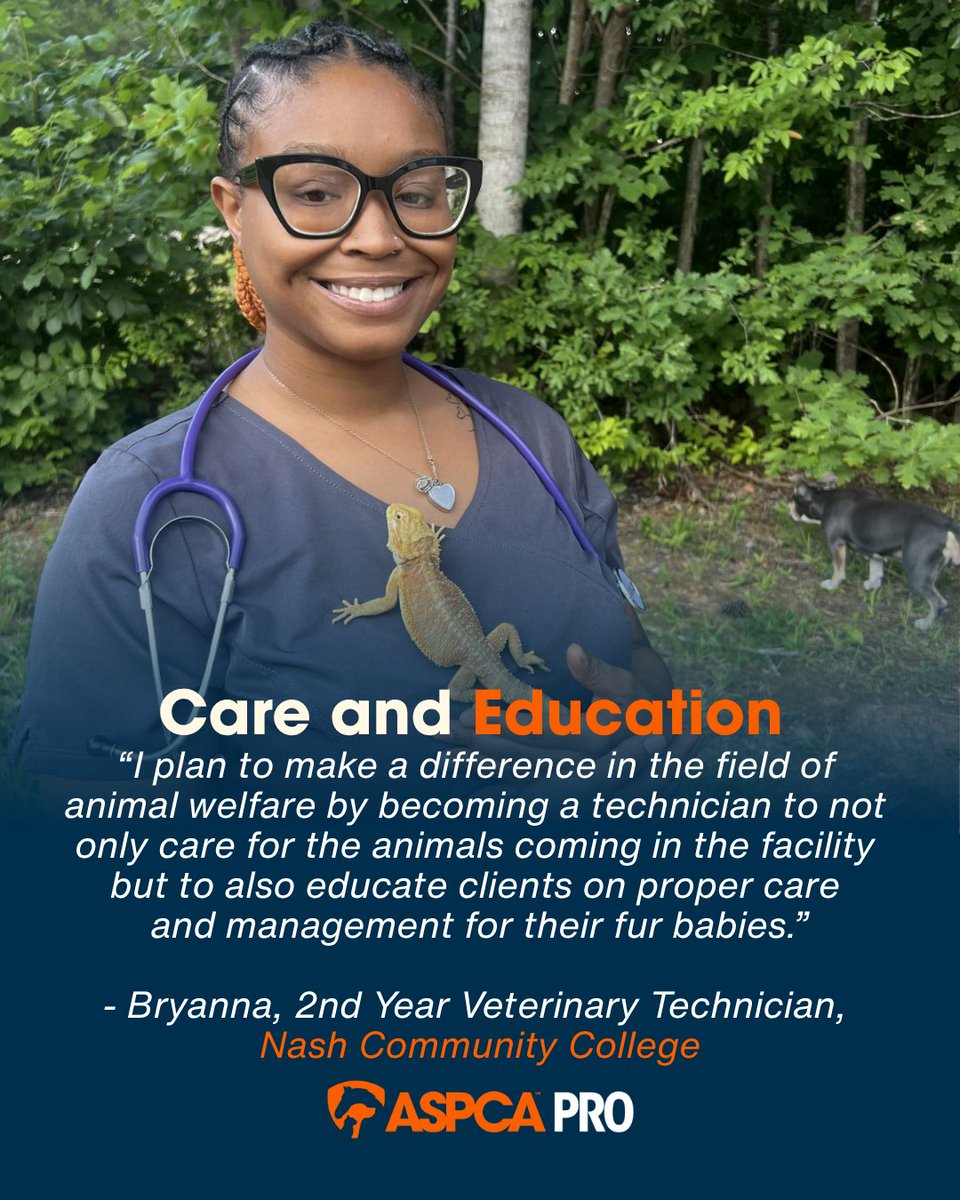 ASPCAPro's tweet photo. 🐾 The 2026 @ASPCA Scholars are continuing to explore the many paths within veterinary medicine. From shelter medicine to community-centered care, their interests are helping shape the futures they’re building in the field. 🎓 #VetMed https://t.co/Bc7ev7HQnn https://t.co/niXYr0vzkJ