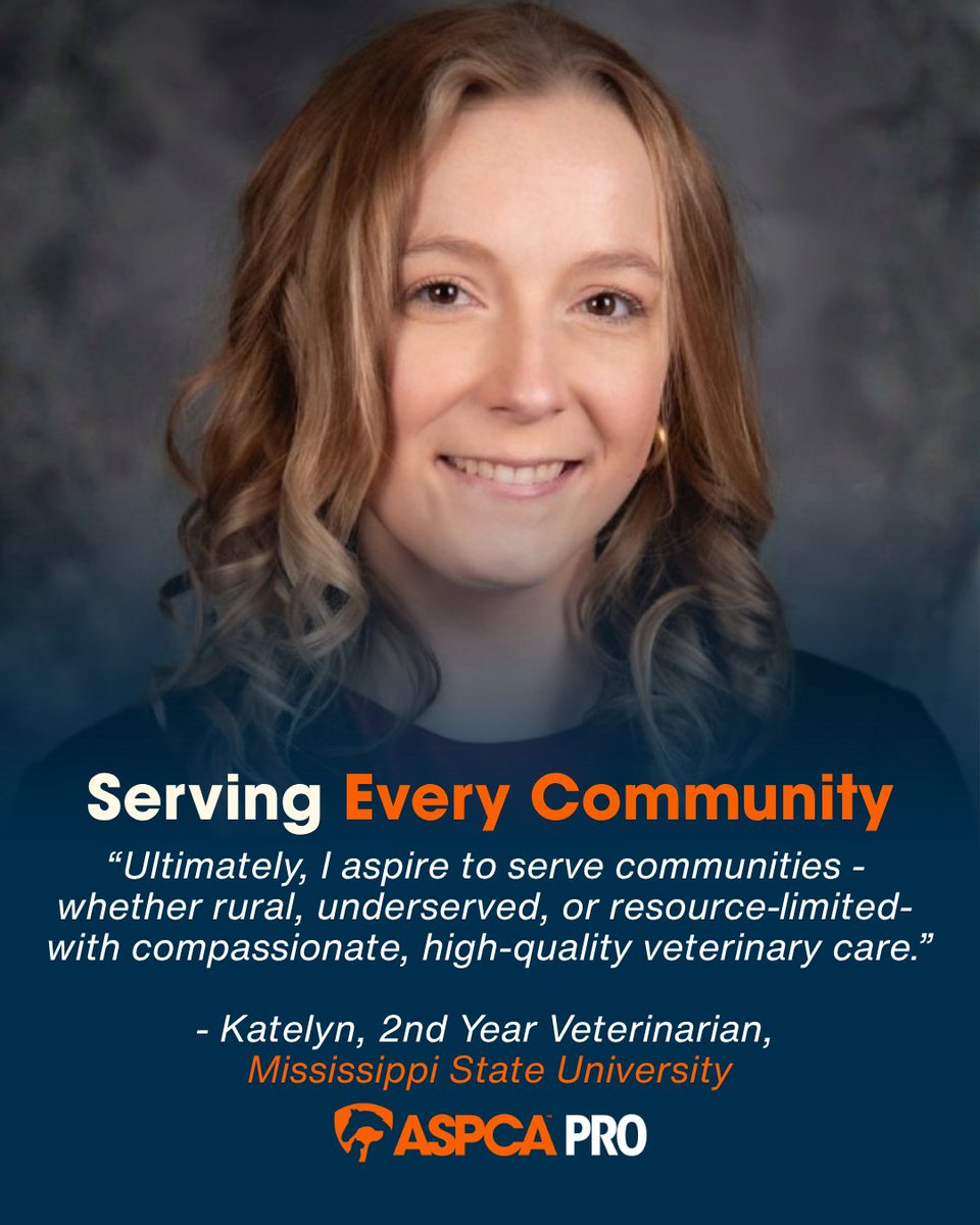 ASPCAPro's tweet photo. 🐾 The 2026 @ASPCA Scholars are continuing to explore the many paths within veterinary medicine. From shelter medicine to community-centered care, their interests are helping shape the futures they’re building in the field. 🎓 #VetMed https://t.co/Bc7ev7HQnn https://t.co/niXYr0vzkJ