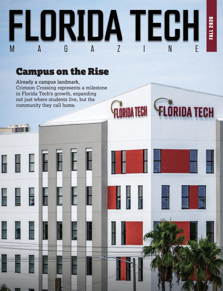 FloridaTech's tweet photo. The fall 2026 issue of Florida Tech Magazine is out now! In this issue, we share stories about the people, programs and research that make this university unique.

Keep an eye out for it in your mailbox and take a peek at the digital version at: https://t.co/HqpQxjuu6V https://t.co/57eOBbsTig