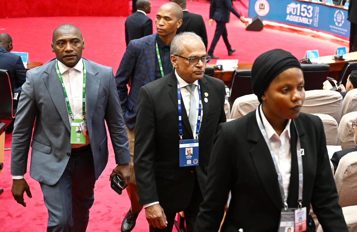 ParliamentofRSA's tweet photo. The Deputy Chairperson of the National Council of Provinces #NCOP, Mr Les Govender, attends the official opening ceremony of the 153rd Inter-Parliamentary Union (IPU) Assembly in Arusha, United Republic of Tanzania.
#IPU153 #ParliamentaryDiplomacy
📷 Phando Jikelo / Parliament of RSA