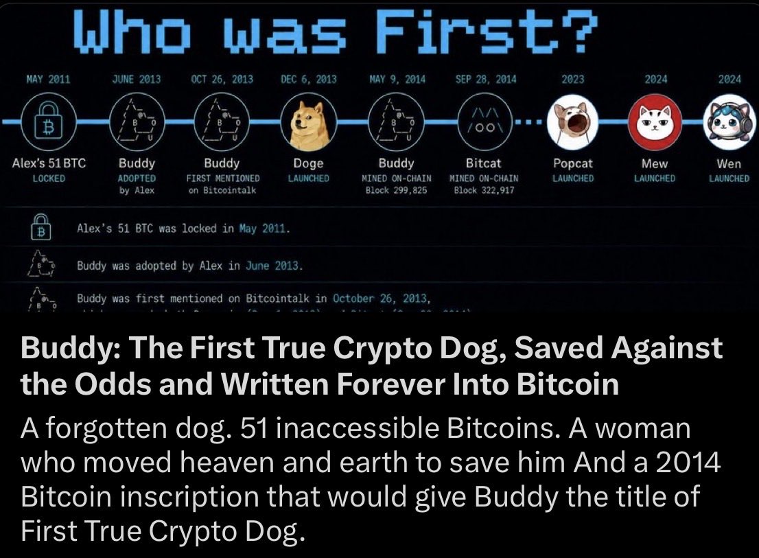 fayferski's tweet photo. @0xBNZ That’s the only one  DOG cult which  everyone missed ☝️♾️💸
@BuddyonBNB  Is The First True Crypto Dog  EVER 💎 🐕💚
DYOR  Fam 📖🔍 ,before will to late , the clock is ticking  …tick …tock⏰ 

$BUDDY CA:
0x4E0026B2A27F60CD7eD8BB71F9489501B1F87777 https://t.co/szUZaaoCah