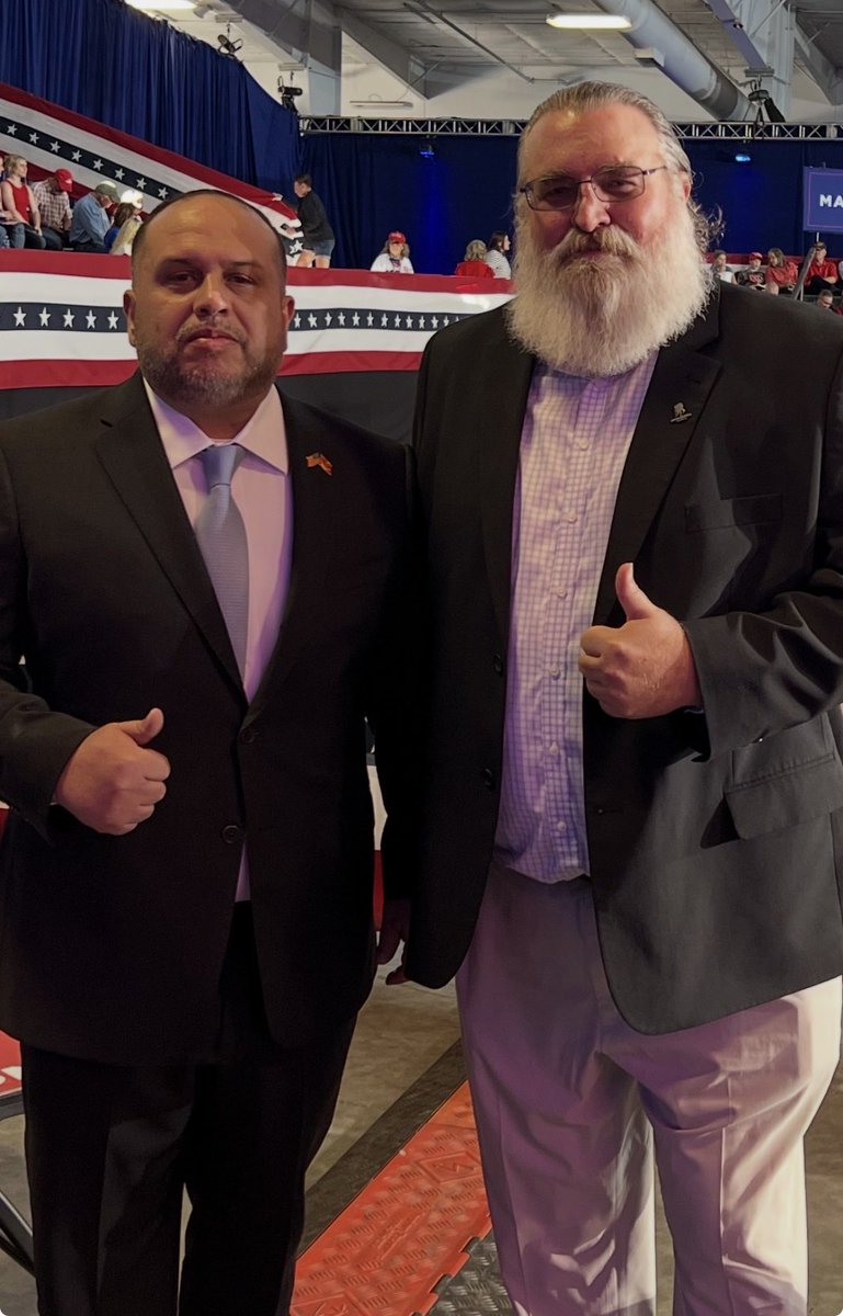 busybrands's tweet photo. With @Beardvet in Nebraska at the @POTUS rally. https://t.co/zP7XSJL5v5