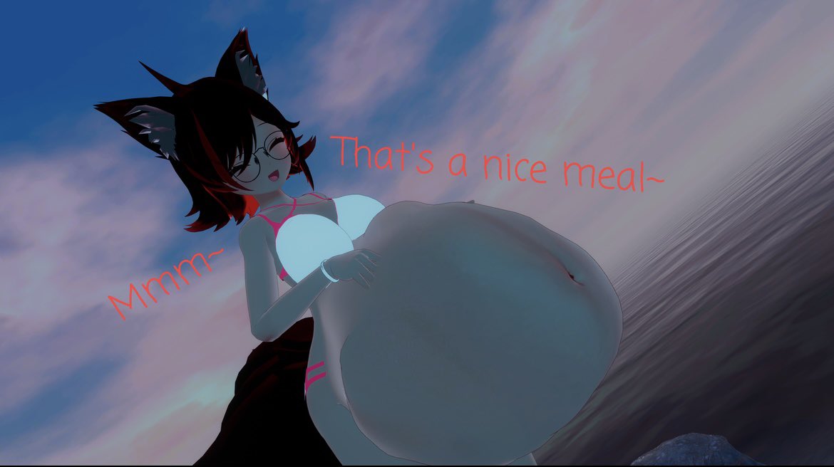 KatieTheVoreFox's tweet photo. A lovely beach resort meal~
(Old comic @__Zak_ and I made~)
#vore #vrchatvore https://t.co/Bd8rbS9YZN