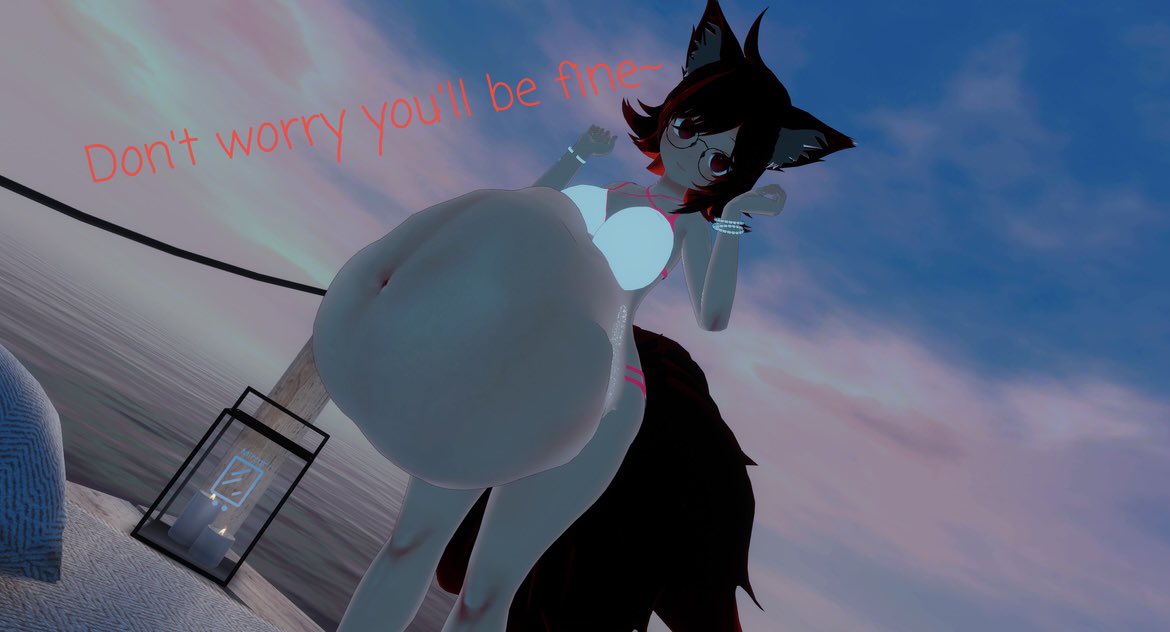KatieTheVoreFox's tweet photo. A lovely beach resort meal~
(Old comic @__Zak_ and I made~)
#vore #vrchatvore https://t.co/Bd8rbS9YZN