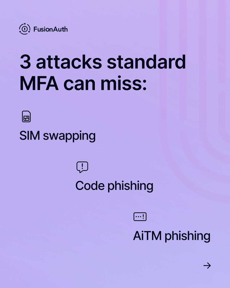 FusionAuth's tweet photo. In case you missed it, here are a few highlights from our Smart Guide to Implementing Risk-Based MFA (That Customers Won’t Hate). 

Learn how to boost security without annoying your customers. 

Perfect for teams in security, identity, and product. 

Get the full eBook at https://t.co/7IPTfffQYE