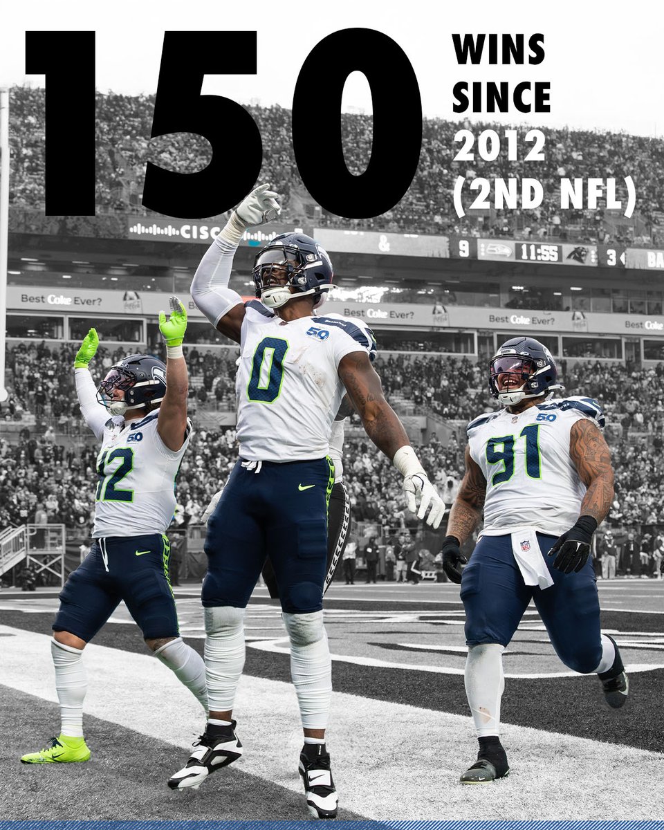 seahawksPR's tweet photo. The @Seahawks are one of two teams (Kansas City) since 2012 with at least 150 wins. #GoHawks https://t.co/KURNkgvBuO
