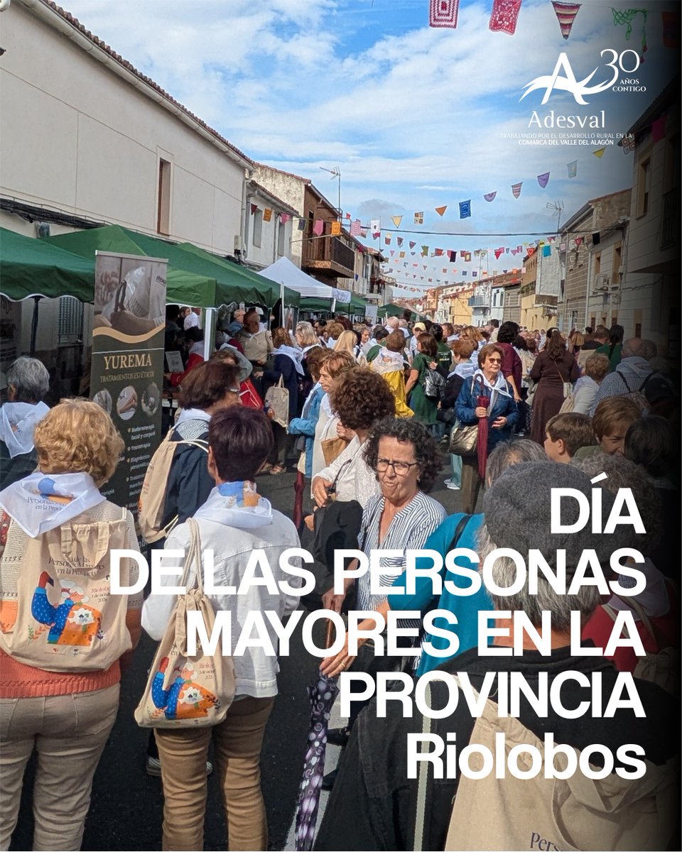 adesval_org's tweet photo. El pasado sábado, día 3 de Octubre #Adesval participó en el Día de las Personas Mayores de la Provincia, impulsado por la @DiputacionCC  en #Riolobos. Un día precioso en el que pudimos hablar del proyecto #EspacioSenior y dimos a conocer la comarca del #ValledelAlagón https://t.co/KgLC0mwTVV