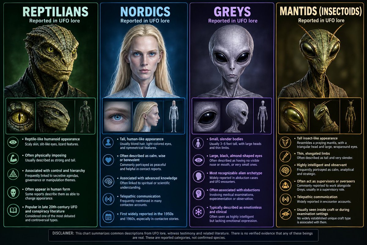 mitco26's tweet photo. @maniaUFO What other alien spicies are discussed besides these 4 and if the Joe Rogan interview is correct the reptilians are fightthing with the other races and are evil. https://t.co/7qrlSzYEaA