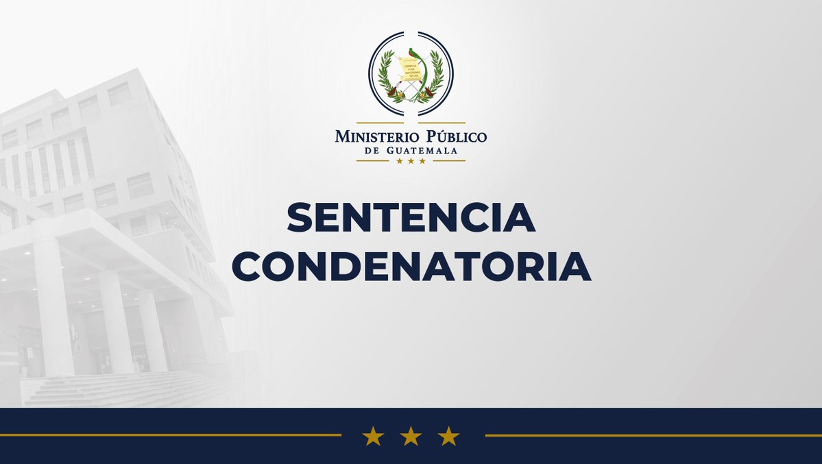 MPguatemala's tweet photo. Sentencia condenatoria ⚖️

El Ministerio Público logró que el Tribunal Segundo de Sentencia Penal dictara sentencia de 62 años y dos meses de prisión contra José R., por los delitos de asesinato, portación ilegal de armas de fuego de uso civil y/o deportivas y encubrimiento propio. Asimismo, Luis E. fue sentenciado a 54 años de prisión por el delito de asesinato.

Según la investigación, los hechos ocurrieron el 10 de enero de 2026, cuando los sentenciados se movilizaban en una motocicleta conducida por Luis E., en la zona 4 de Villa Nueva. Al llegar a una tienda, José R. disparó contra dos personas; una falleció en el lugar, mientras que la otra fue trasladada a un centro asistencial, donde posteriormente murió.