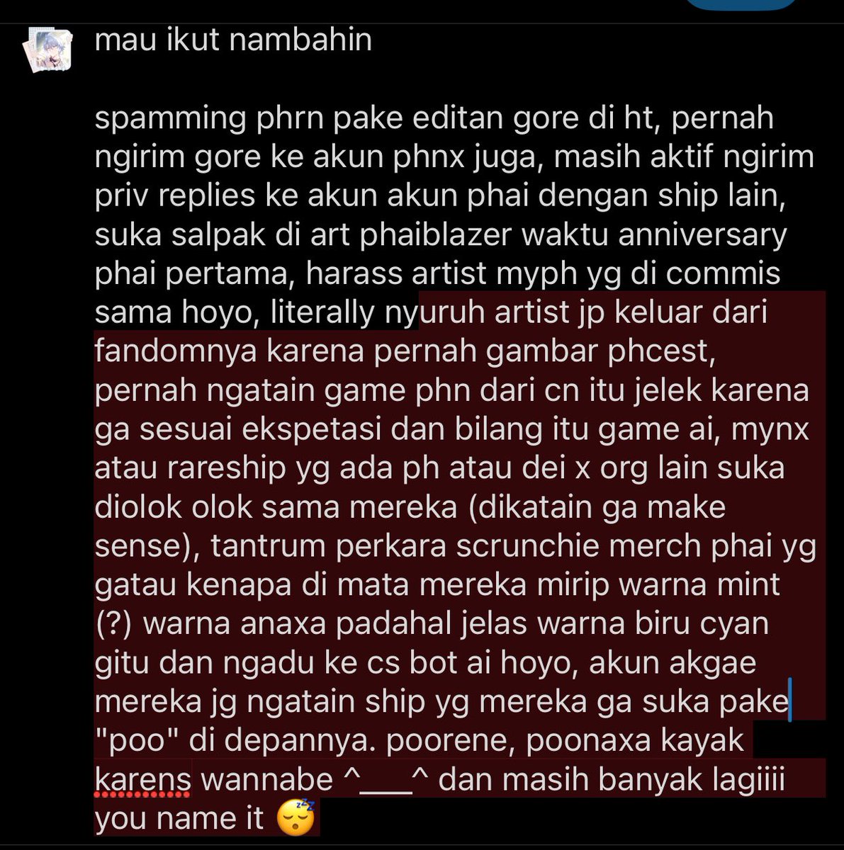 damselveil's tweet photo. @podollys @sunasister mjb mau ikut nambahin ^__^ agak lucu karena they keep saying the p h d hate train is coming from jealousy…. 🧍‍♀️ hell nooo padahal selama ini mereka kaya gini ke yg lain https://t.co/S5X92cJsf6
