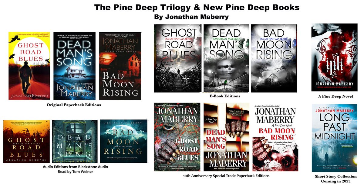 JonathanMaberry's tweet photo. #halloweenreads GHOST ROAD BLUES was my first novel and it won a Bram Stoker Award. Come visit the Most Haunted Town in America this #Halloween!
#horroraddict #stokerawardwinner #horrortrilogy #pinedeeptrilogy #ghostroadblues #Bestseller #spookyseason https://t.co/x56qGqzLZN