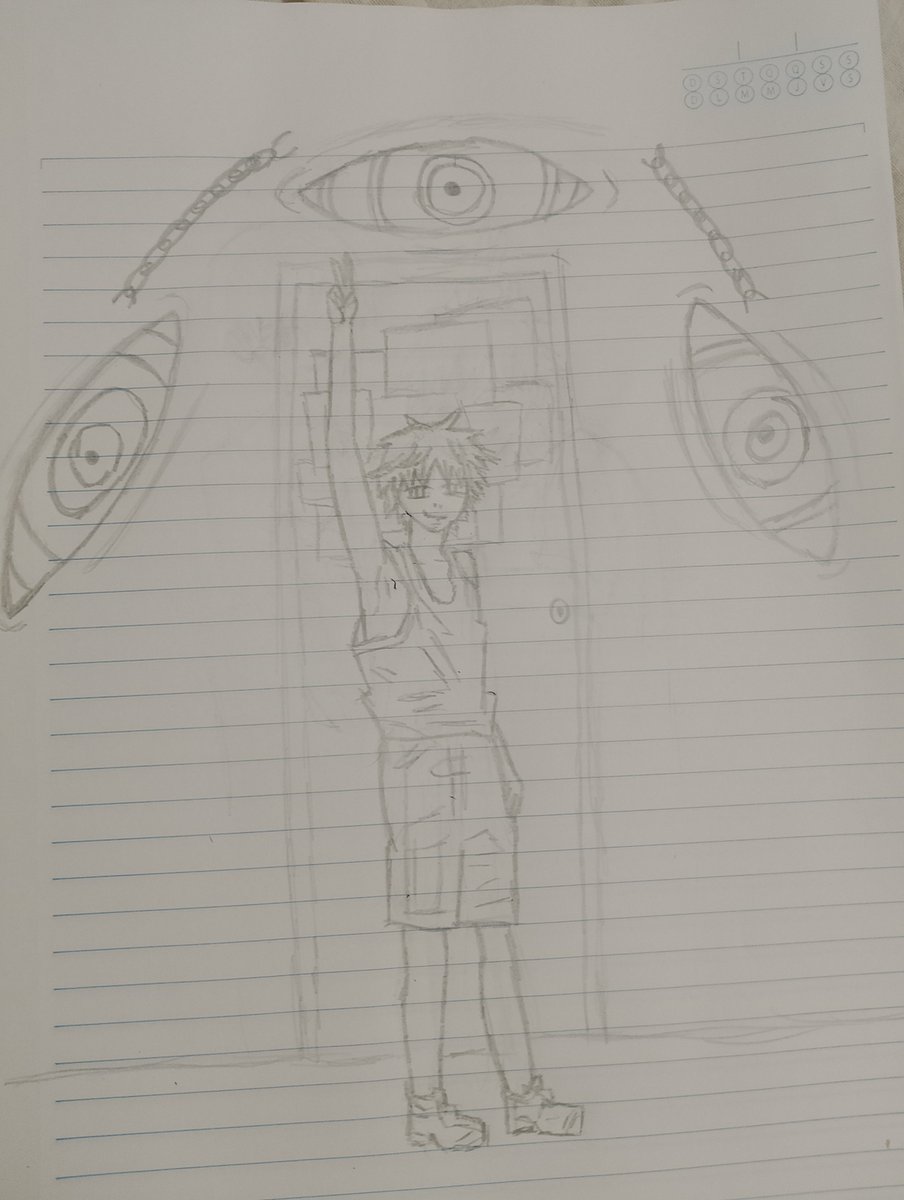 SadoriQ's tweet photo. #csmtober Dia 4 e 5.
Past and Control
Eu tentei juntar ambos os dias em um só... Se eu tivesse lápis de cor ficaria mais evidente os olhos, mas ok https://t.co/6GB8znf7e5