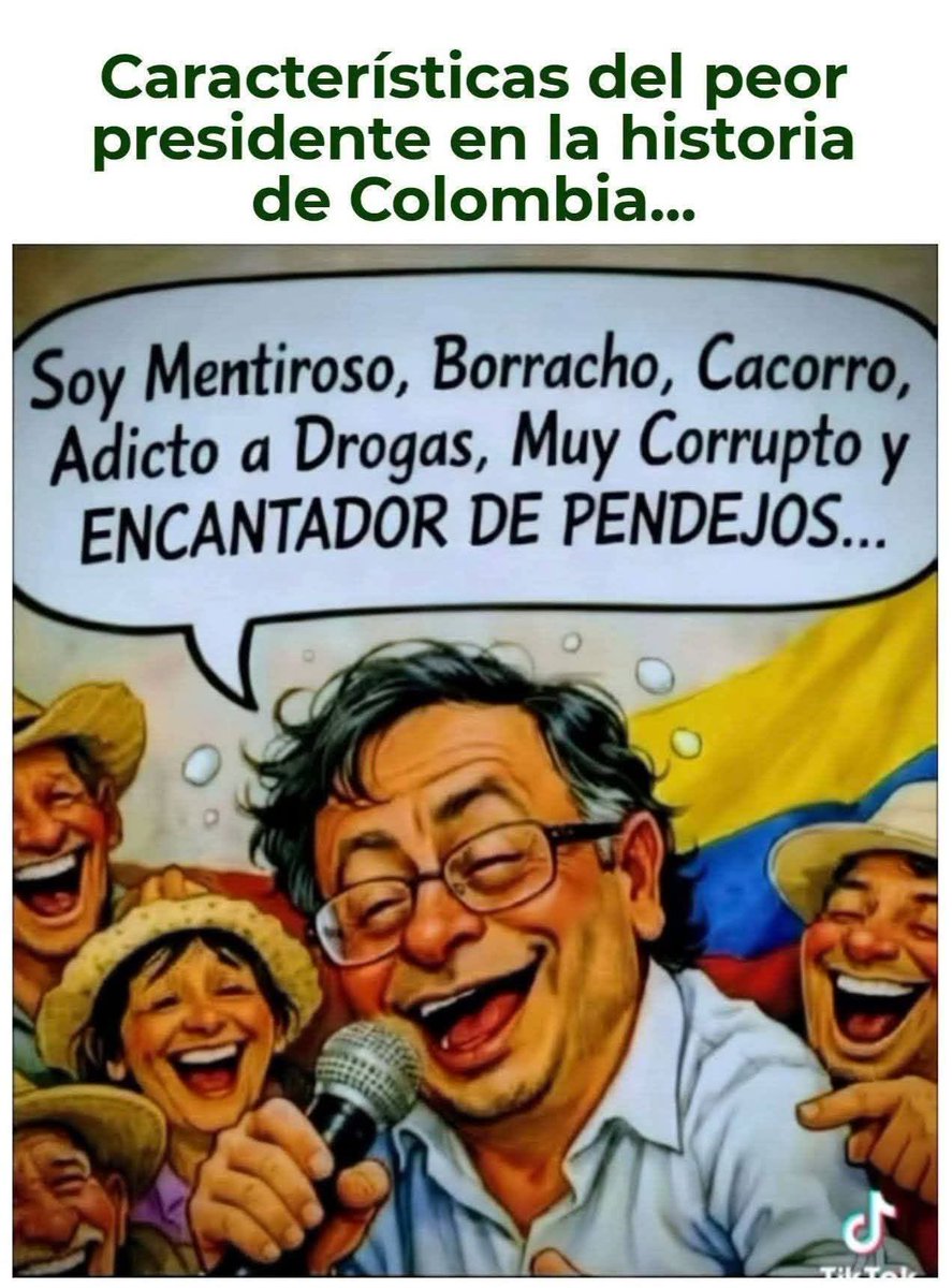 YAMILETHJARA5's tweet photo. @petrogustavo Que mamarracho tan  ostigoso.
Elegimos un gran presidente ,estamos felices ,nunca antes en la historia había alguien  con el pueblo ,es un líder ,que dona su sueldo.
Primero la gente .
Los criminales para la carcel https://t.co/1khQqmwoBU