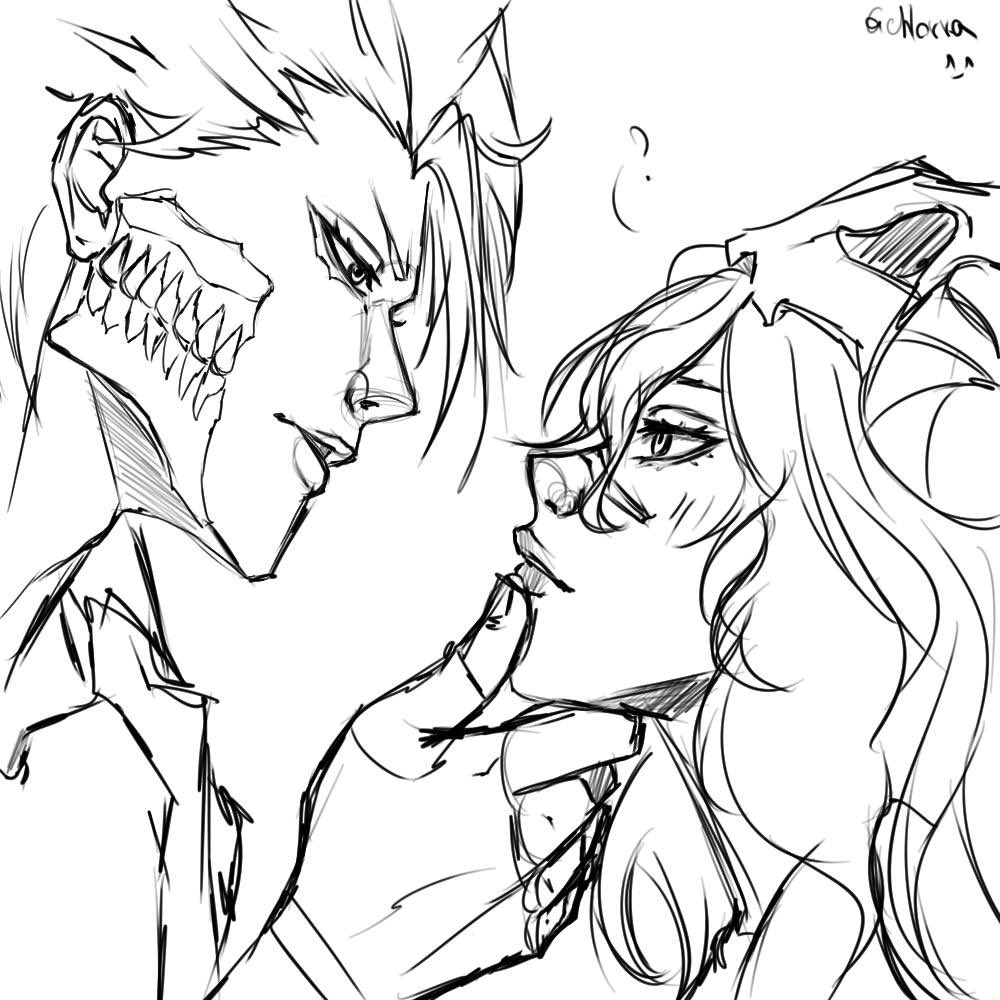 kiyomi_png's tweet photo. my fav ship🩵💚 #BLEACH #GrimmNell #bleach https://t.co/NfNdZow0Om