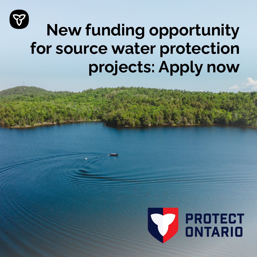 ONenvironment's tweet photo. Ontario is introducing a call for applications for the Best Practices for Source Water Protection Program to help rural, northern and Indigenous communities develop local plans to protect their drinking water sources.
Apply by November 27, 2026: https://t.co/KDGUKWEwFE https://t.co/eYcBGTqhLI