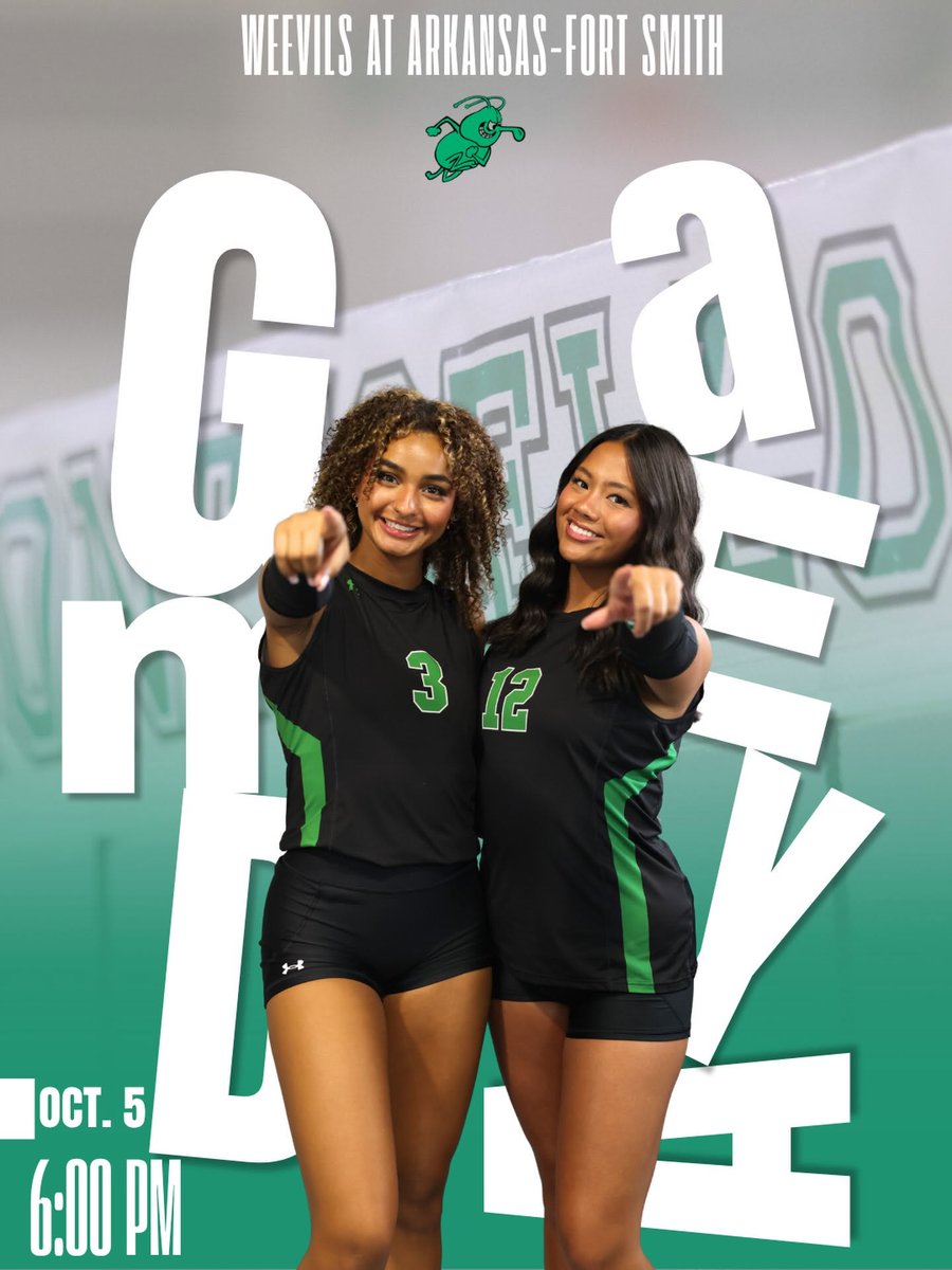 UAMVolleyball's tweet photo. Start of the Week with a Road Match to Fort Smithπ
π: Arkansas-Fort Smith
π: Fort Smith, Arkansas
βοΈ: 6:00 PM
π: https://t.co/ivKHTQJI2s
#WeevilNation https://t.co/2VsJz1691j