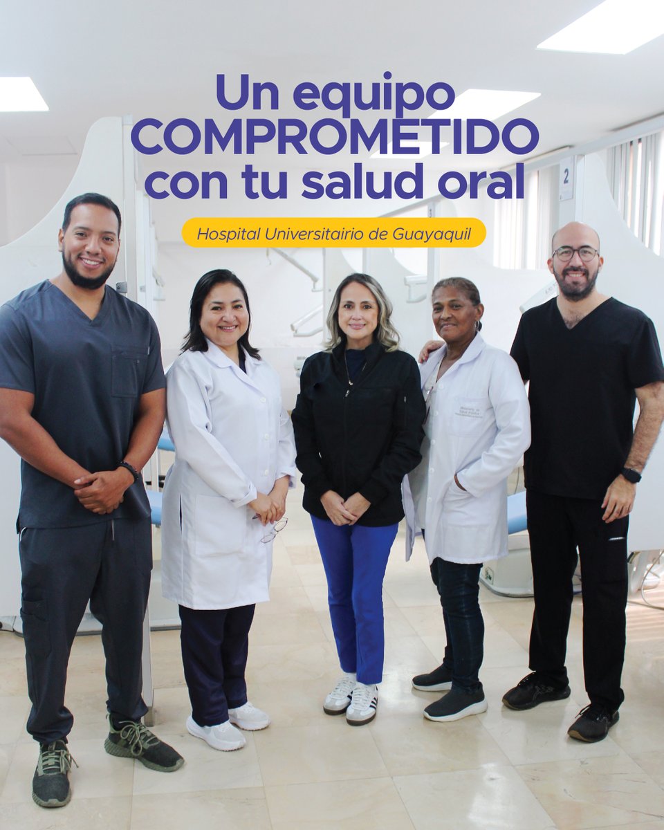 HUniversitarioG's tweet photo. En nuestra Clínica Integral Odontológica del #HospitalUniversitariodeGuayaquil cuidamos la salud bucal de mamás y niños con atención cercana y profesional. Prevención, tratamientos y seguimiento para que toda la familia sonría con confianza.
#HUGContigo https://t.co/O3kRWhpbvU