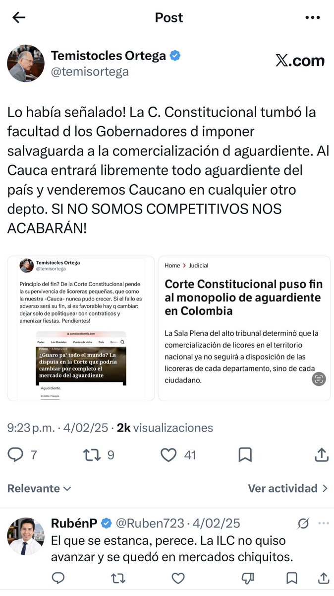 temisortega's tweet photo. CHAO LICORERA !!

Miren la fecha del X👇🏻 hace como 2 años! 

Advertíamos que la LiCORERA iba a desaparecer. No se requiere ser experto, el simple sentido común lo indicaba. 

En abierta competencia con Licoreras grandes, eficientes y competitivas, una estructura pesada, ineficiente, costosa, NO competitiva y vergonzosamente politiquera SENCILLAMENTE NO puede competir y desaparece lenta pero inexorablemente. 

No lo publican pero es cierto: están operando a media máquina, no han pagado sueldos de septiembre y no hay ventas! 

Y los medios? El sindicato?, la gobernación?, la gerencia? 

Y además, ustedes lo recuerdan: 

SE LA ROBAN. !!