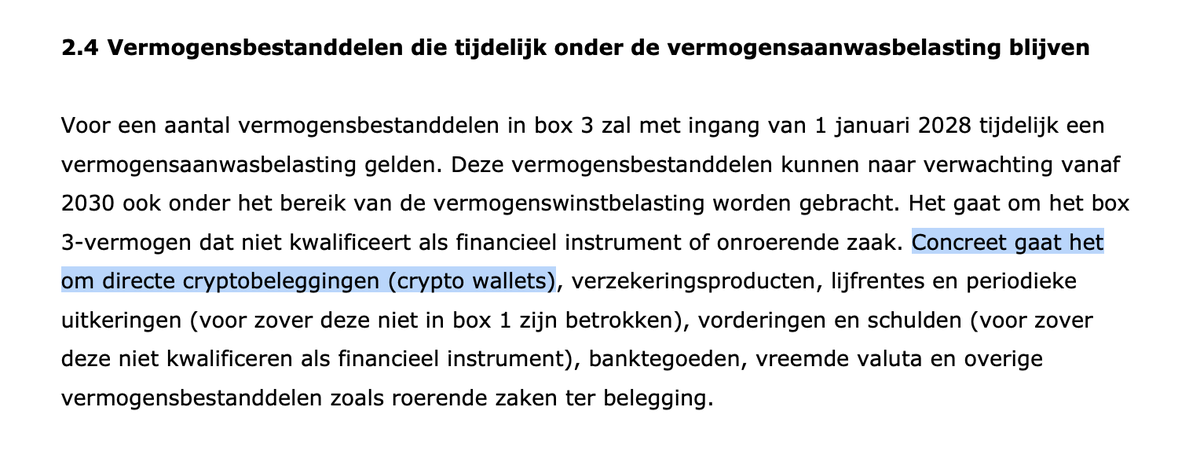 bslagter's tweet photo. 2/ In de novelle staat “crypto wallets” alsof het alleen maar om self custody zou gaan.

Dat is kolder: het overgrote deel staat bij streng gereguleerde cryptodienstverleners. https://t.co/gf2Rhl6L6J