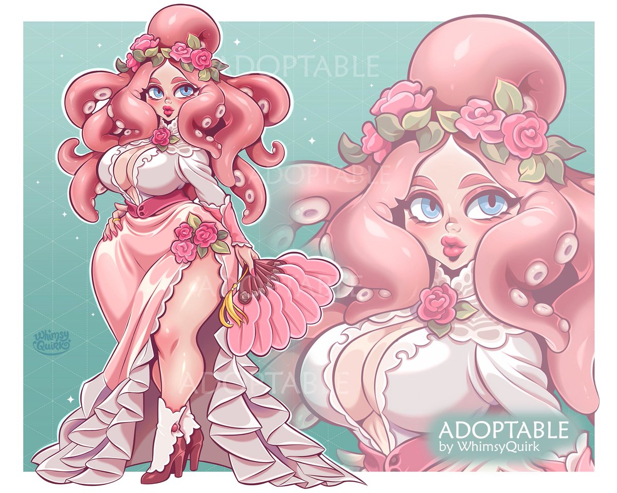 Whimsy_Quirk's tweet photo. Pure elegance with a hint of deep-sea magic. Rose OctoBelle! 🐙👑

#adopt #adoptable #monstergirl #octogirl #oc

Link below ↓ https://t.co/xfsmpwouBC