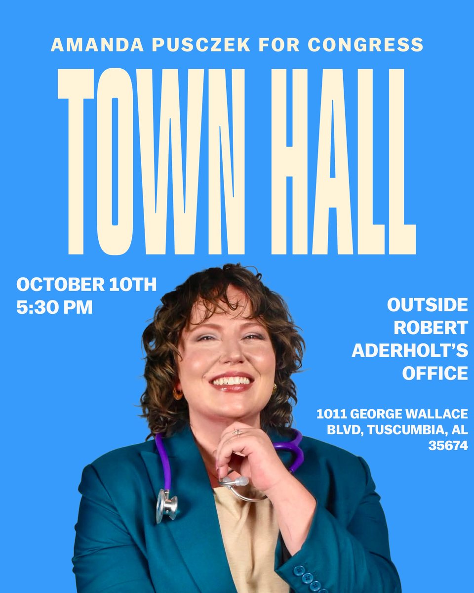 AmandaforAlabam's tweet photo. If Robert Aderholt won’t face me on the debate stage—and won’t face the people he was elected to represent—we’ll bring the conversation directly to his doorstep.

Help us take this fight across AL-04: chip in $15 today or sign up to volunteer at https://t.co/pJhOtP33Me. https://t.co/yzjZ95QghH