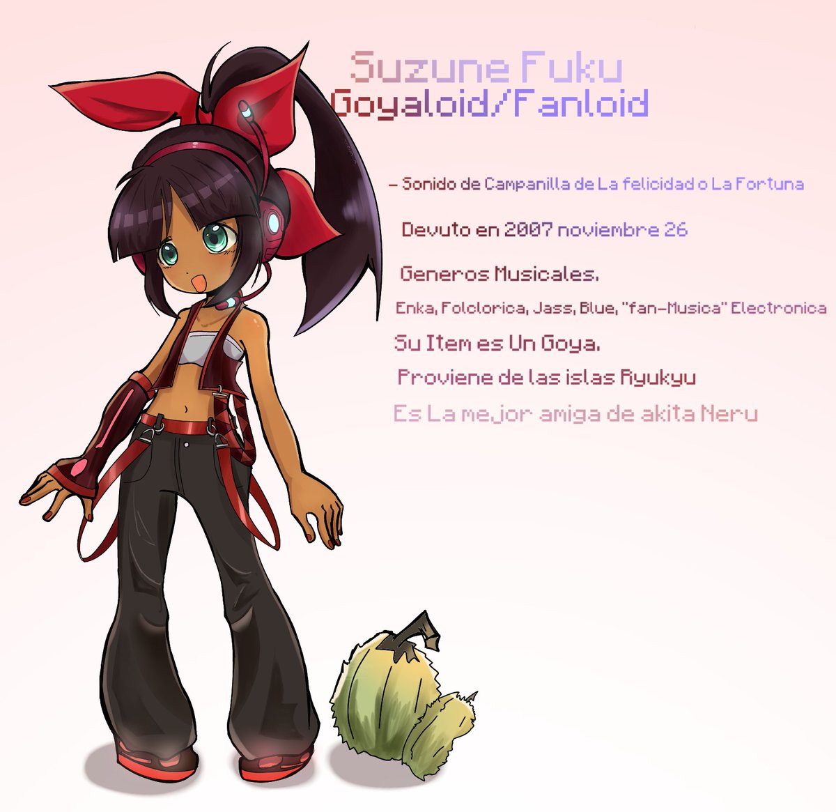 TeshOwO's tweet photo. Suzune Fuku carta de presentación........ #SuzuneFuku #Fanloid #Goyaloid #Vocaloid #art https://t.co/wfOdf8AyLC