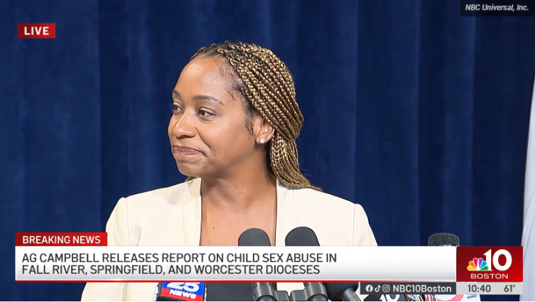 SNAPNetwork's tweet photo. Mass. AG: 270+ clerics abused nearly 1,000 kids. Yet Worcester is the only Mass. diocese still hiding its accused clergy list. SNAP demands the names be released now.

More Here: https://t.co/U9mpMra3aE

#SurvivorJustice #ProtectChildren https://t.co/7M3fUo5g7w