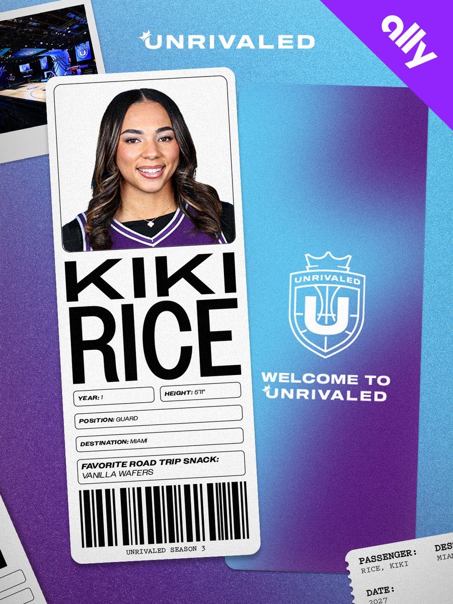 Unrivaledwbb's tweet photo. Kiki Rice is Unrivaled 👑
Kiki joins us for season three on a multi-year deal.
Presented by @Ally https://t.co/vXQR7XO78X